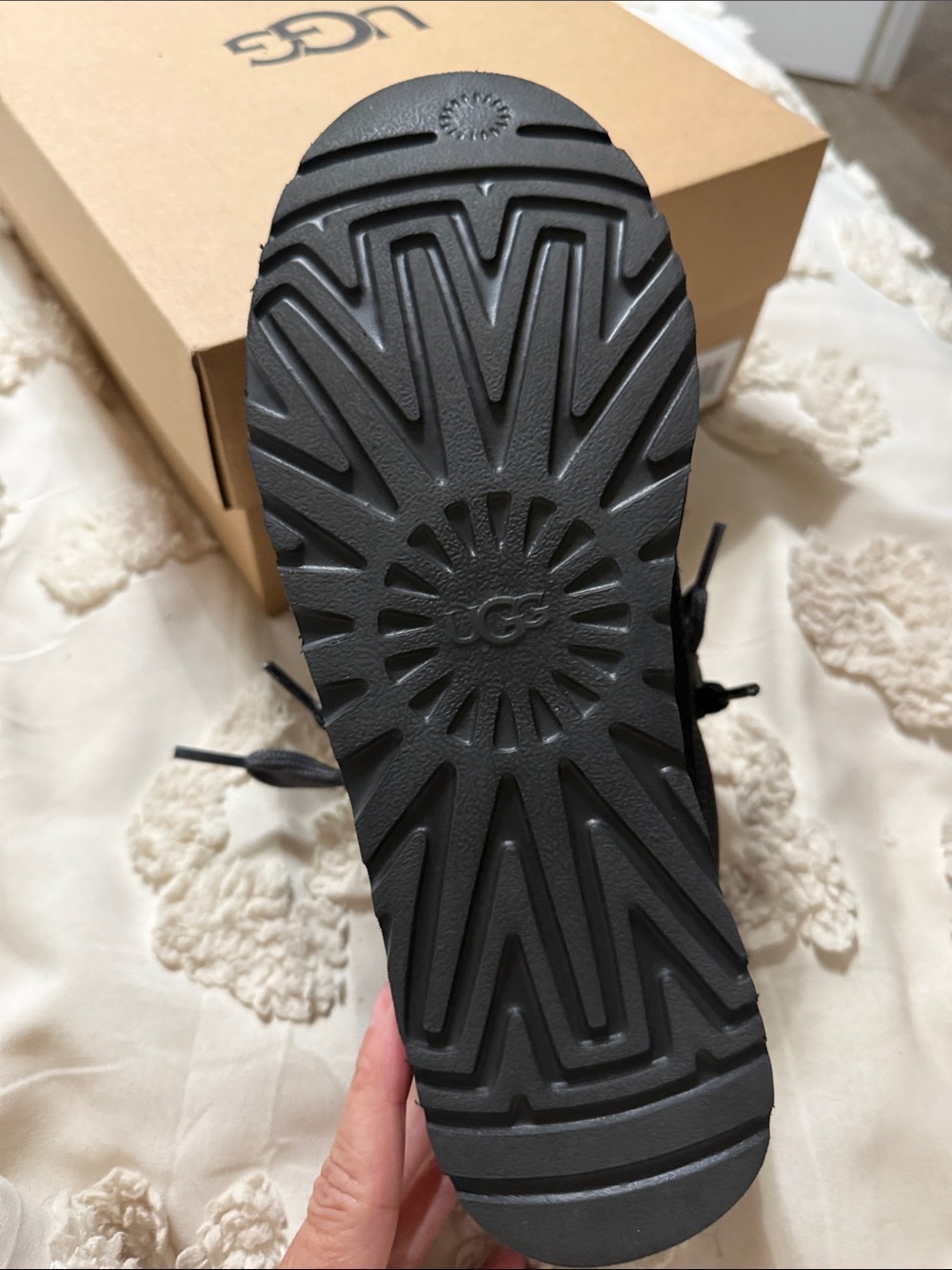 Uggs LowMel Black and Gray Lace-Up Platform Sneakers - Picture 2 of 6